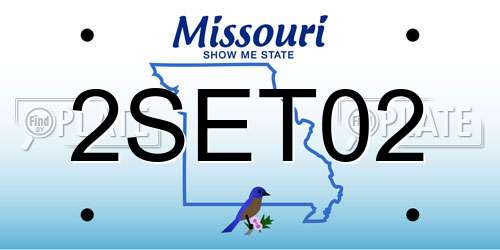 2SET02 Missouri License Plate