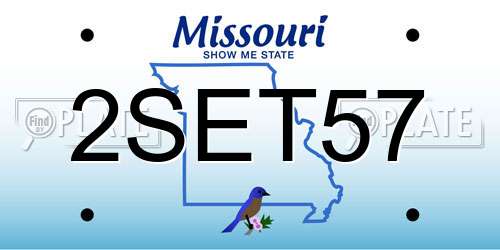 2SET57 Missouri License Plate