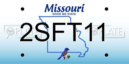 2SFT11 Missouri License Plate