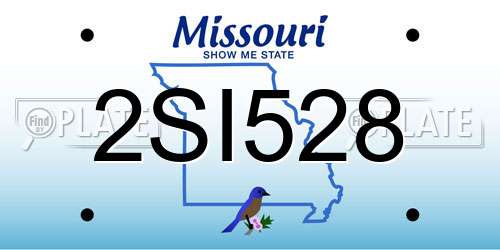 2SI528 Missouri License Plate