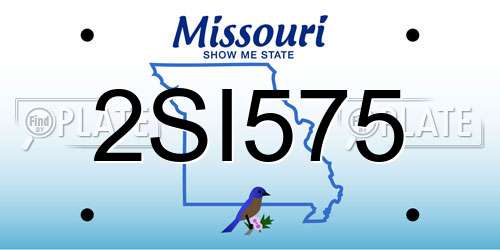 2SI575 Missouri License Plate
