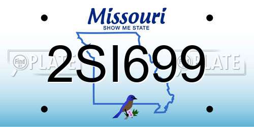 2SI699 Missouri License Plate