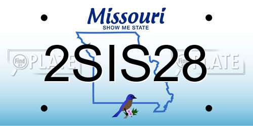 2SIS28 Missouri License Plate