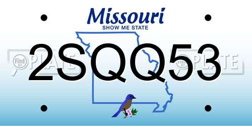 2SQQ53 Missouri License Plate