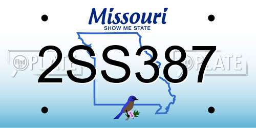 2SS387 Missouri License Plate
