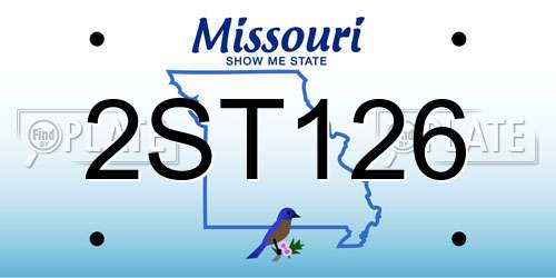 2ST126 Missouri License Plate