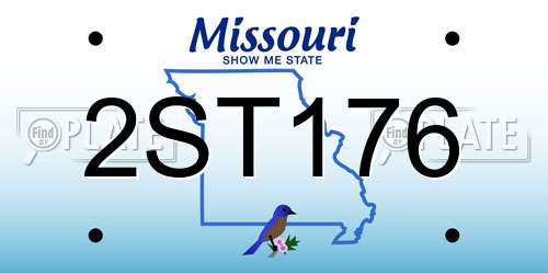 2ST176 Missouri License Plate