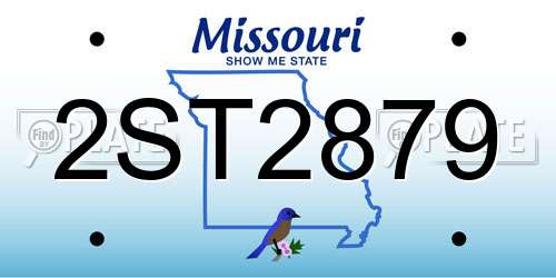 2ST2879 Missouri License Plate