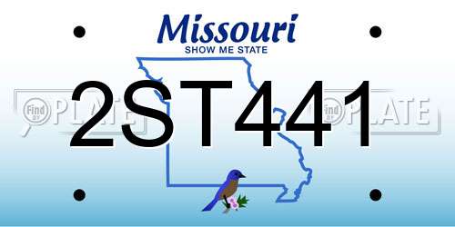 2ST441 Missouri License Plate