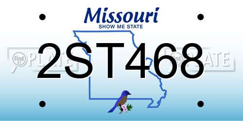 2ST468 Missouri License Plate