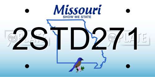 2STD271 Missouri License Plate