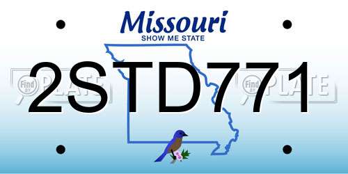 2STD771 Missouri License Plate