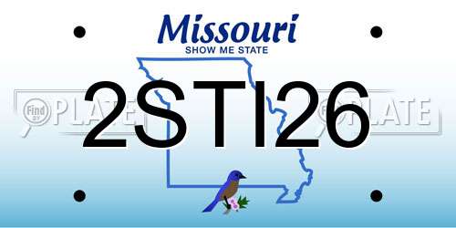2STI26 Missouri License Plate