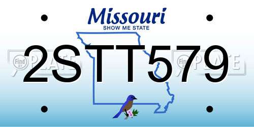 2STT579 Missouri License Plate