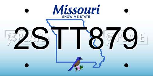 2STT879 Missouri License Plate