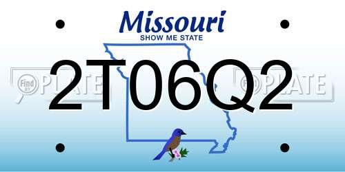 2T06Q2 Missouri License Plate
