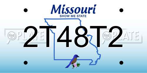 2T48T2 Missouri License Plate