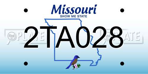 2TA028 Missouri License Plate