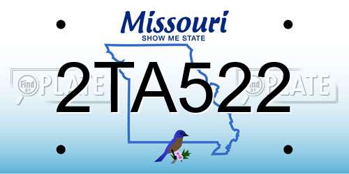 2TA522 Missouri License Plate