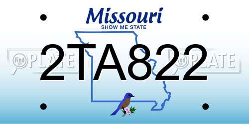 2TA822 Missouri License Plate
