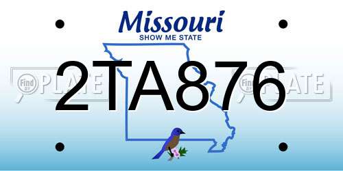 2TA876 Missouri License Plate