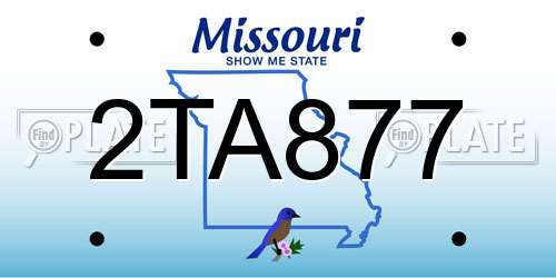 2TA877 Missouri License Plate