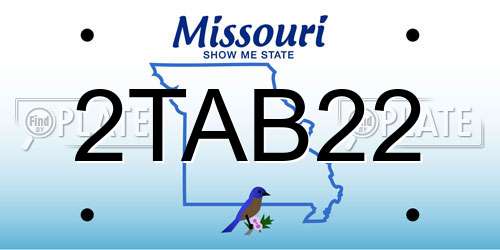 2TAB22 Missouri License Plate