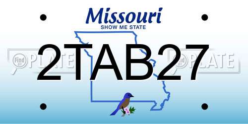 2TAB27 Missouri License Plate