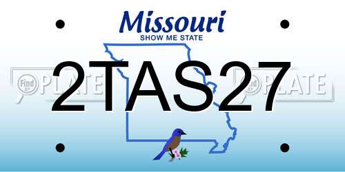 2TAS27 Missouri License Plate
