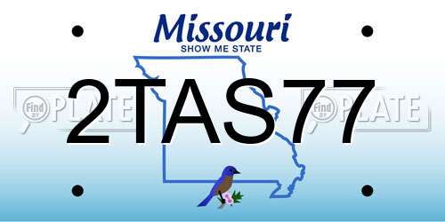 2TAS77 Missouri License Plate