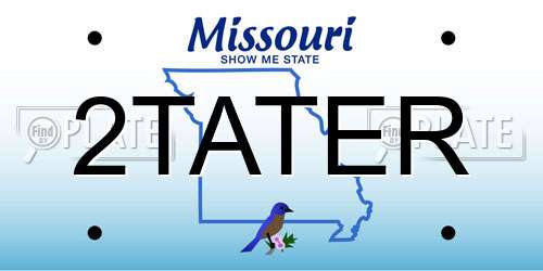 2TATER Missouri License Plate