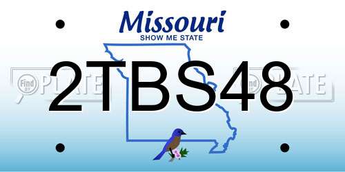 2TBS48 Missouri License Plate