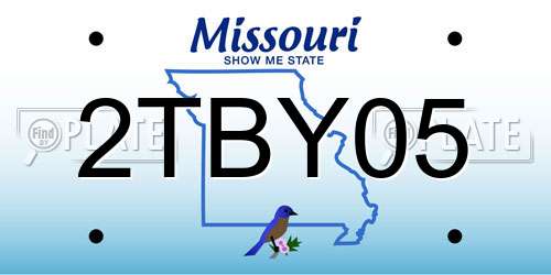 2TBY05 Missouri License Plate