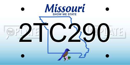 2TC290 Missouri License Plate