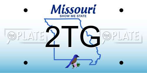 2TG Missouri License Plate