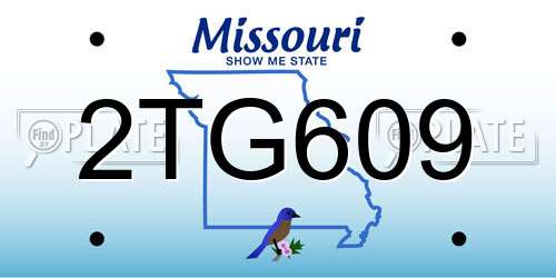 2TG609 Missouri License Plate