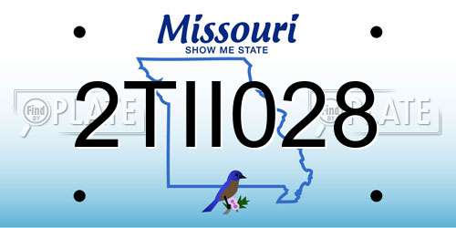 2TII028 Missouri License Plate
