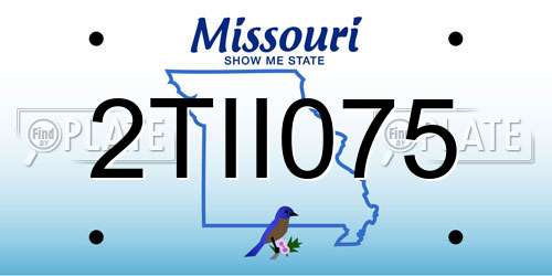 2TII075 Missouri License Plate
