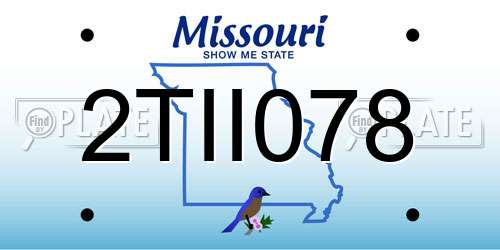 2TII078 Missouri License Plate