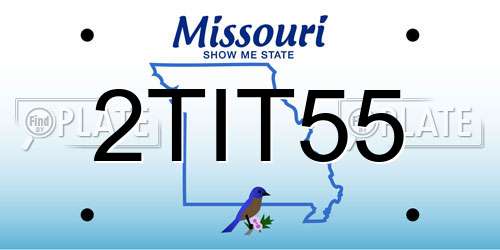 2TIT55 Missouri License Plate