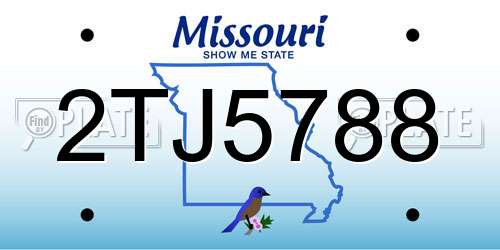 2TJ5788 Missouri License Plate