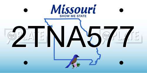 2TNA577 Missouri License Plate