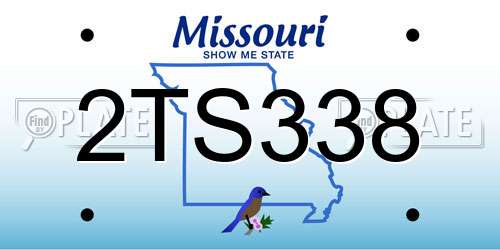 2TS338 Missouri License Plate