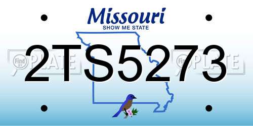 2TS5273 Missouri License Plate