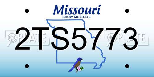 2TS5773 Missouri License Plate