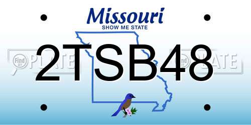 2TSB48 Missouri License Plate