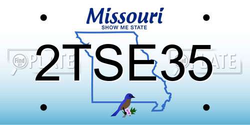 2TSE35 Missouri License Plate
