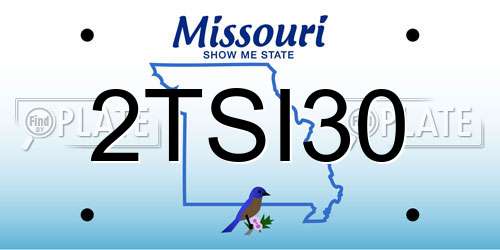 2TSI30 Missouri License Plate