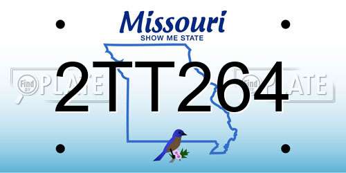 2TT264 Missouri License Plate