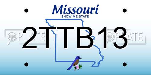 2TTB13 Missouri License Plate